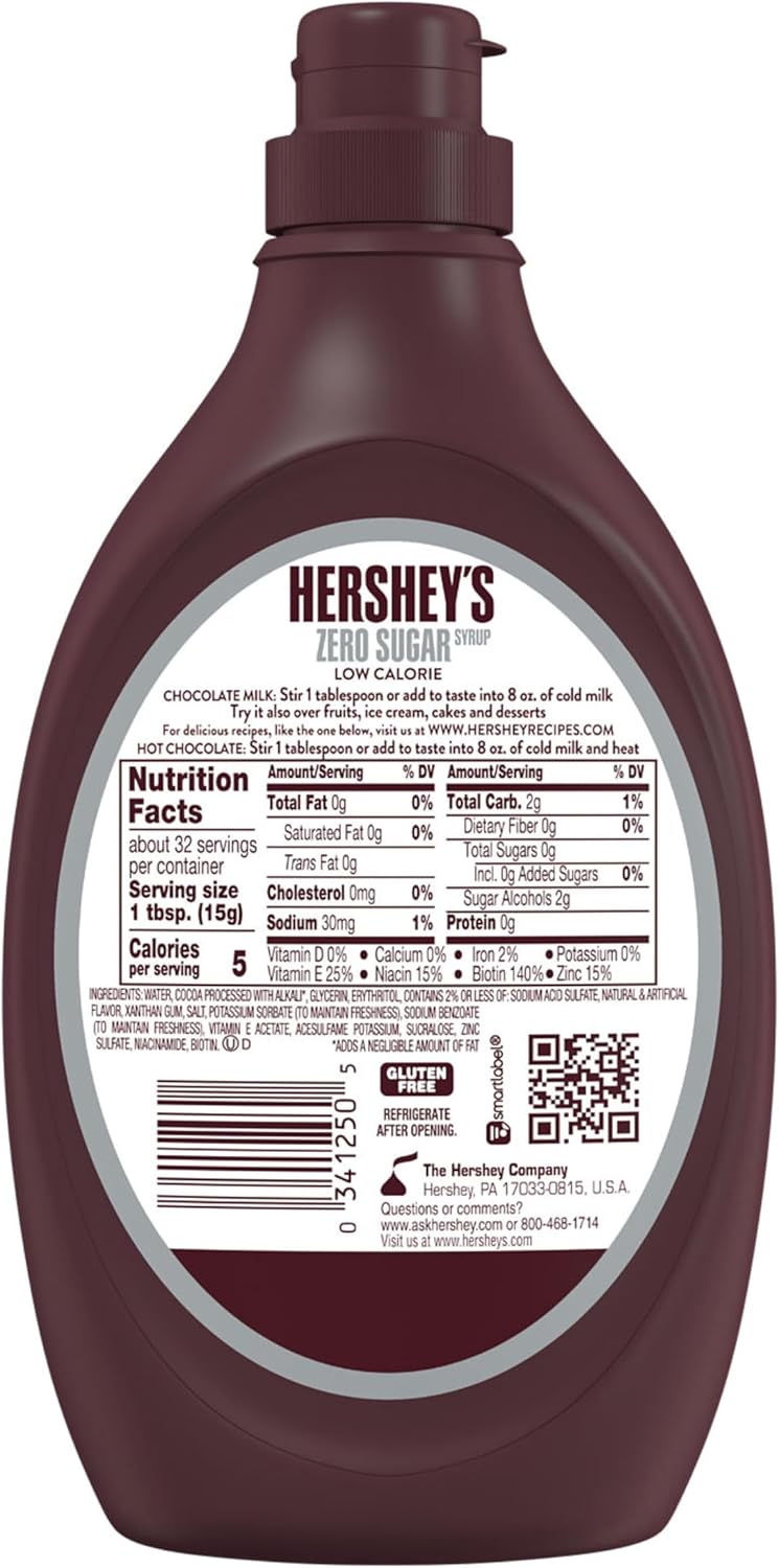 Hershey's Sugar Free Chocolate Syrup 496g - view 2