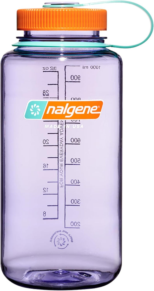 Nalgene 32 oz (1 Litre) Wide Mouth Water Bottle, Amethyst