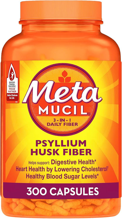 Metamucil Psyllium Husk Fibre Capsules, 300 Capsules