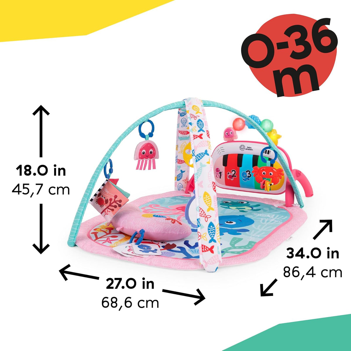 Baby Einstein Ocean Explorers 4-in-1 Kickin' Tunes Play Gym, Pink - view 3