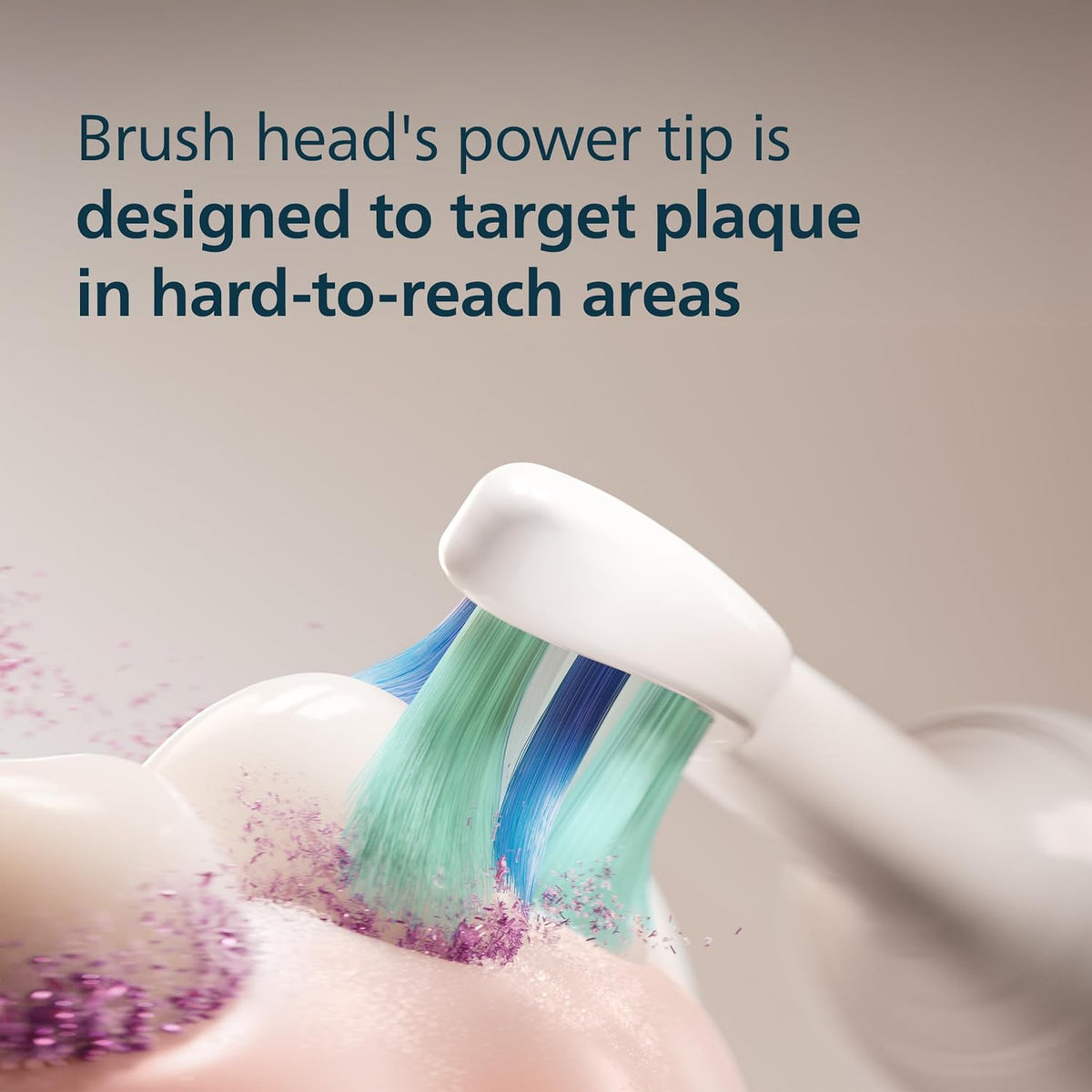 Philips Sonicare C2 Plaque Control Brush Heads, 3 Pack, White - view 4