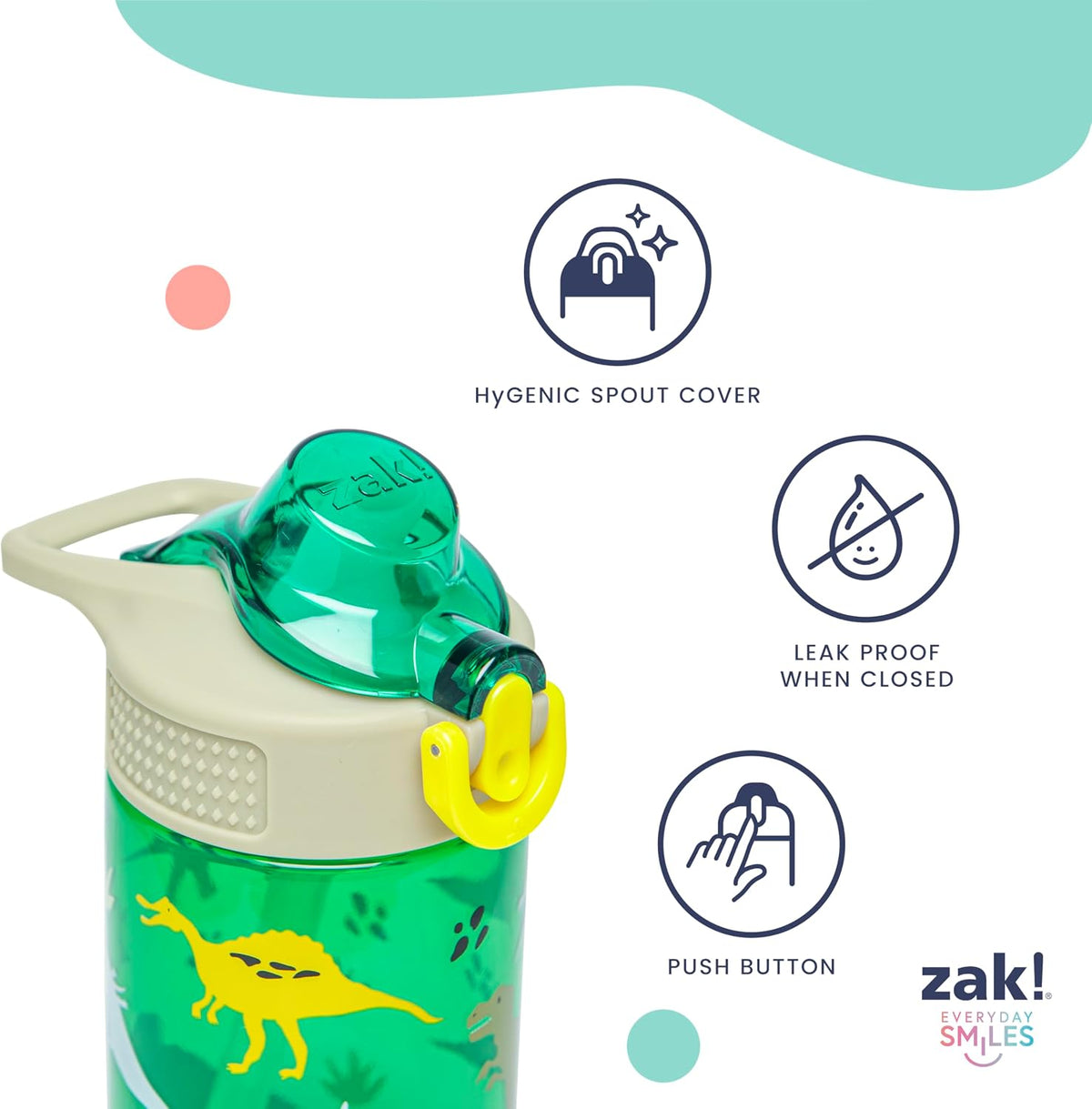Zak Designs Marvel Spider-Man Sage Kids Water Bottles 16oz with Straw, Set of 2 - view 6