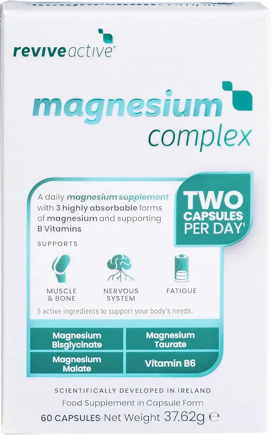 Revive Active Magnesium 3-in-1 Complex Capsules, 60 Count