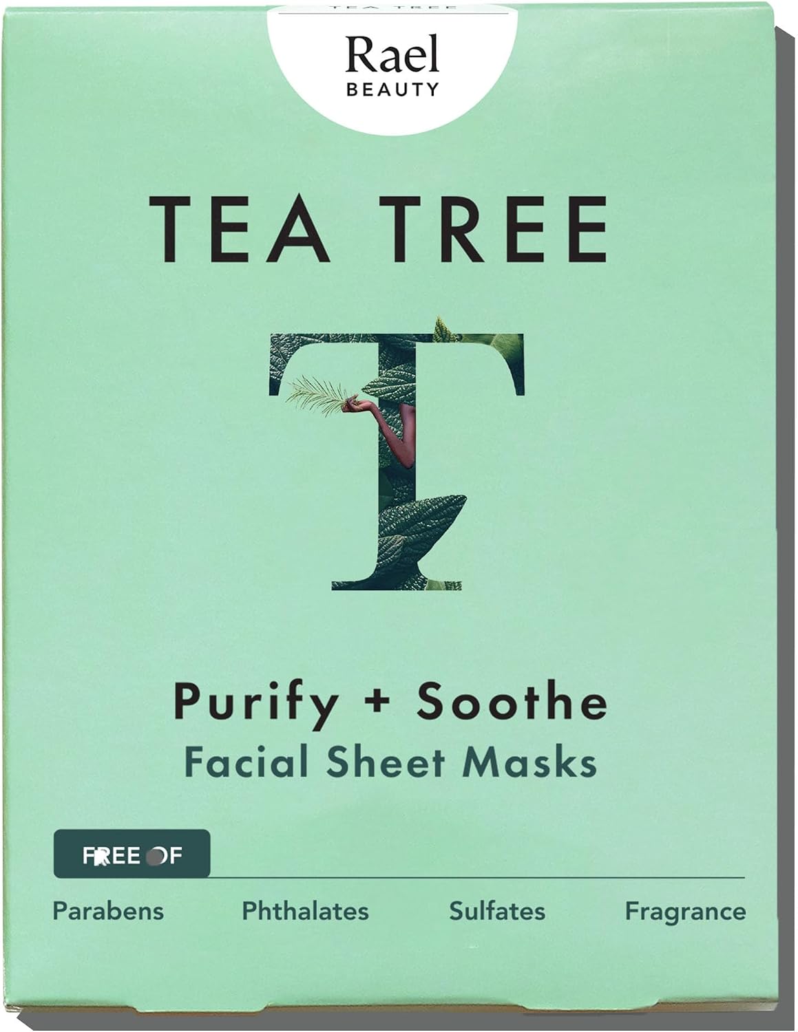 Rael Tea Tree Face Sheet Masks, Soothing & Purifying, 5 Sheets