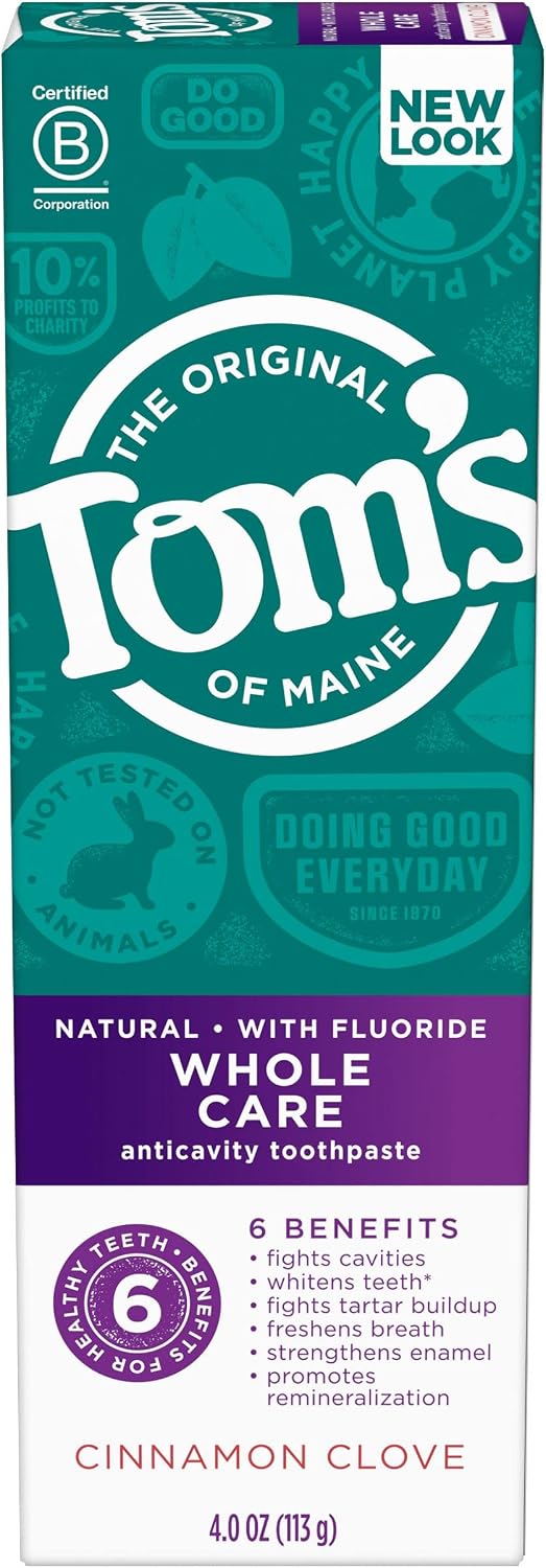 Tom's of Maine Whole Care Anticavity Fluoride Toothpaste Cinnamon Clove 4 oz — product view