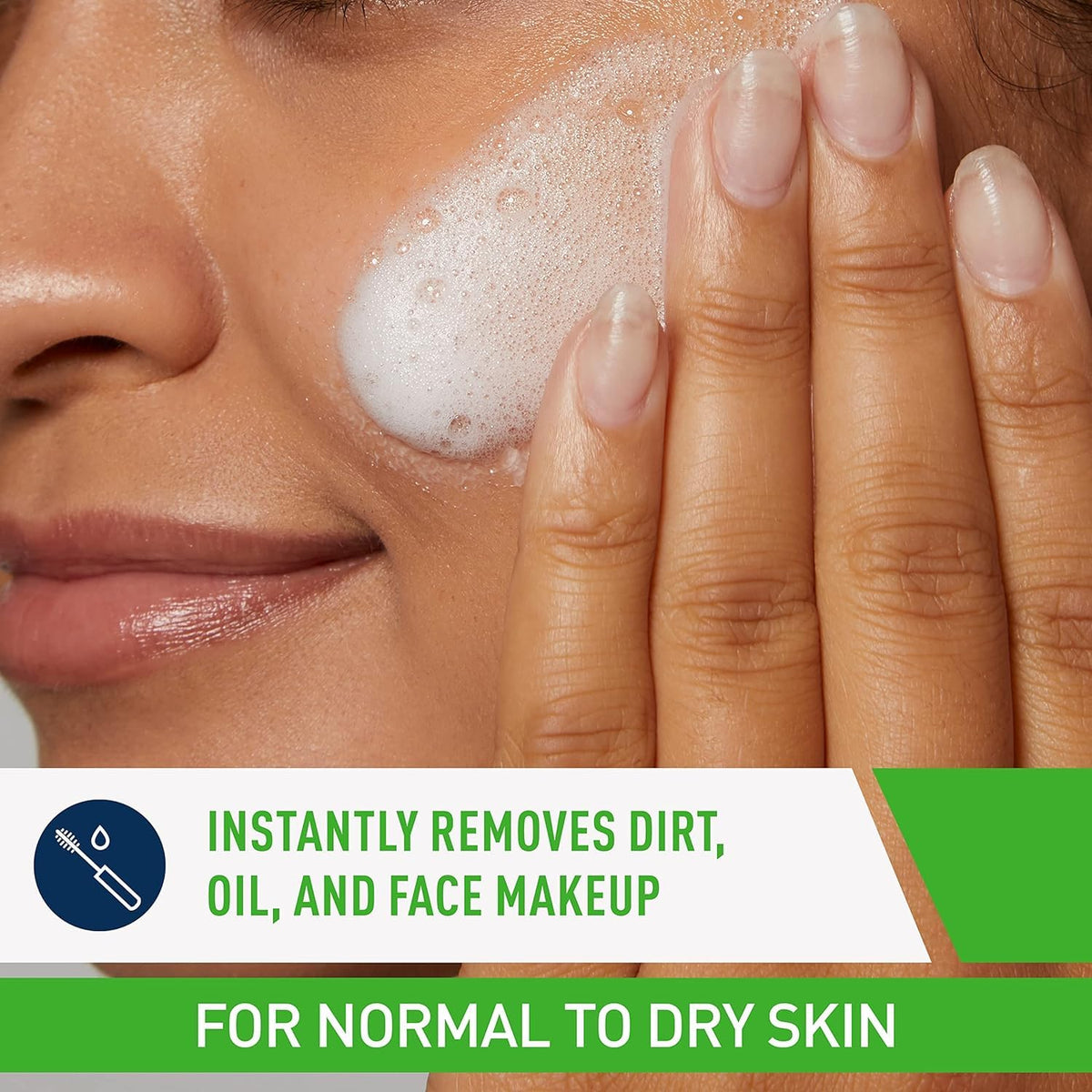 CeraVe Hydrating Cream-to-Foam Cleanser, Fragrance Free - view 2