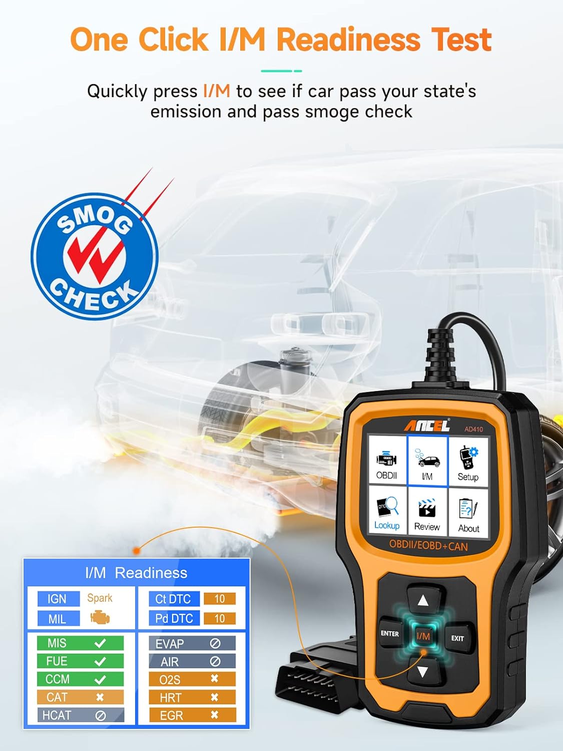 ANCEL AD410 Enhanced OBD2 Scanner Code Reader - view 4