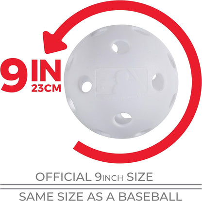 Franklin Sports Plastic Practice Baseballs, 6 Pack, White - view 6