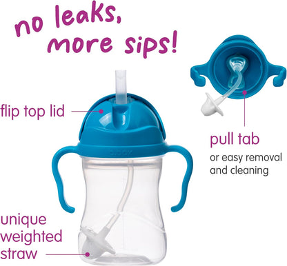 b.box Sippy Cup with Weighted Straw 240 ml (8 oz) Cobalt - view 5