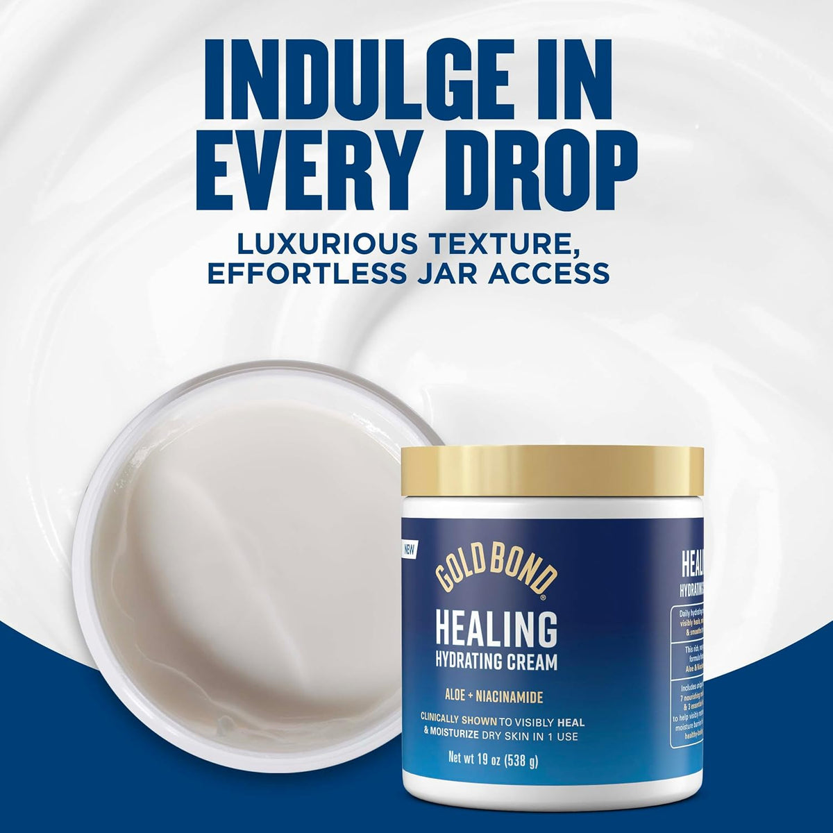 Gold Bond Healing Hydrating Body & Face Cream, 19 oz Jar - view 4