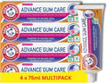 Arm & Hammer Advance Gum Care Toothpaste, 75 ml (2.5 fl oz) Multipack, Pack of 4