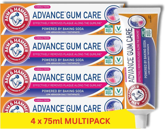 Arm & Hammer Advance Gum Care Toothpaste, 4 x 75 ml Multipack