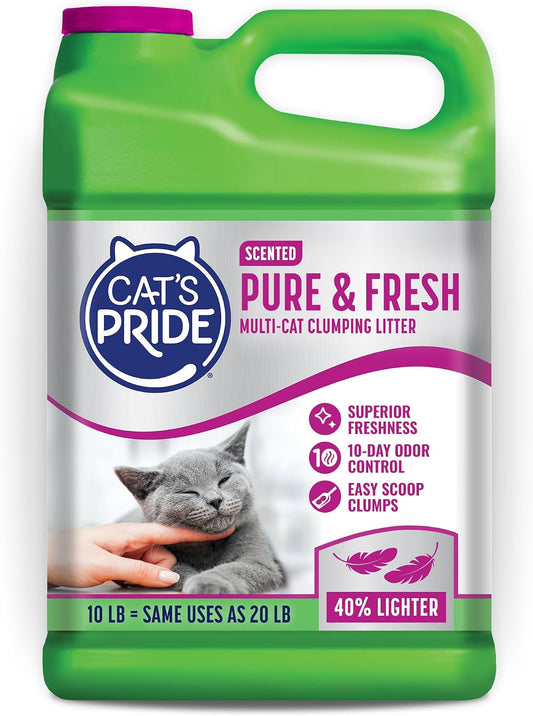 Cat's Pride Pure & Fresh Scented Clumping Cat Litter, 10 lb