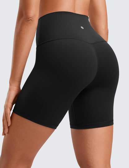 CRZ YOGA Butterluxe 6 Inch Biker Shorts, Black, Medium - view 2