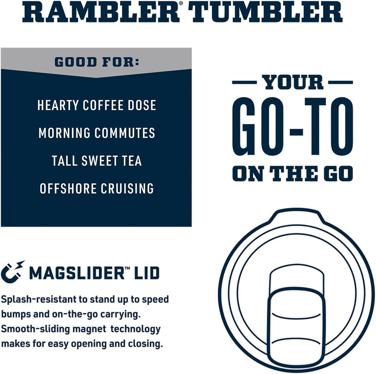 YETI Rambler 20 oz Tumbler with MagSlider Lid, Firefly Yellow — alternate product view
