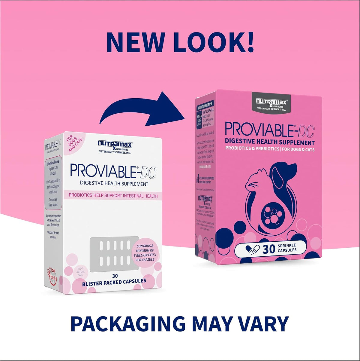 Nutramax Proviable Probiotics for Dogs and Cats, 30 Sprinkle Capsules - view 2
