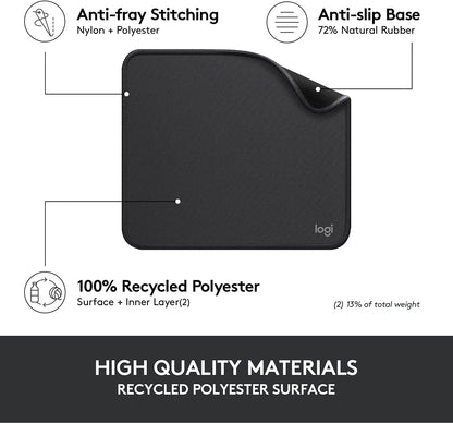 Logitech Studio Series Small Mouse Pad, Anti-Slip, 9 x 8 Inches, Graphite - view 4