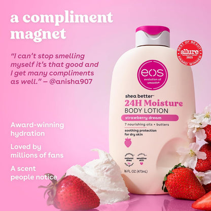 eos Shea Better Body Lotion, Strawberry Dream, 16 fl oz - view 4