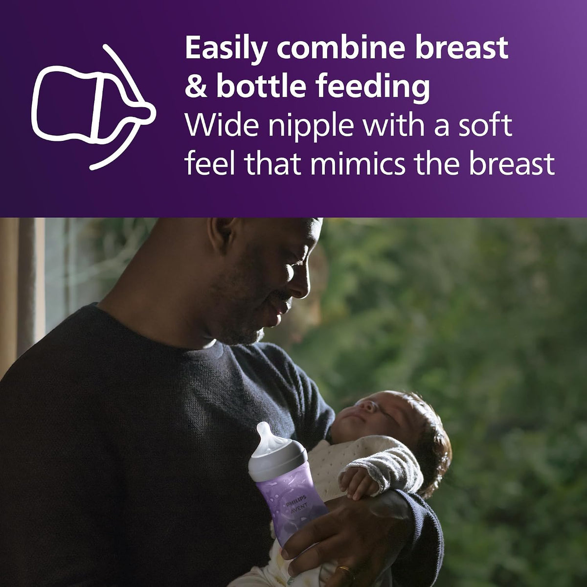 Philips Avent Natural Baby Bottles 9 oz (270 ml), Medium Flow, 4 Pack - view 5