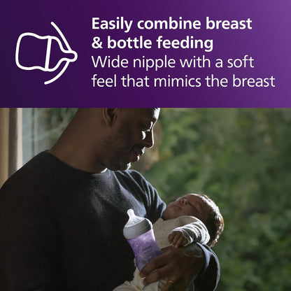 Philips Avent Natural Baby Bottles 9 oz (270 ml), Medium Flow, 4 Pack - view 5