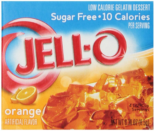 Jell-O Sugar Free Orange Low Calorie Gelatin Dessert 8.5g