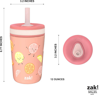 Zak Designs Happy Fruit Kelso 12 oz Stainless Steel Toddler Cup - view 3
