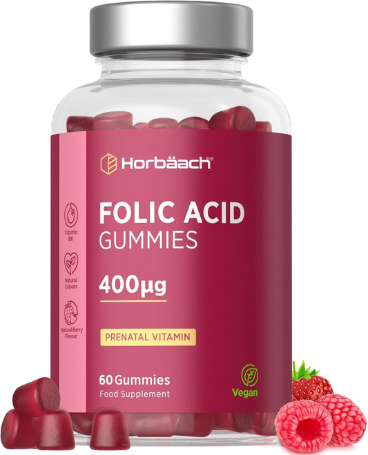 Horbaach Folic Acid Gummies 400mcg - 60 Count
