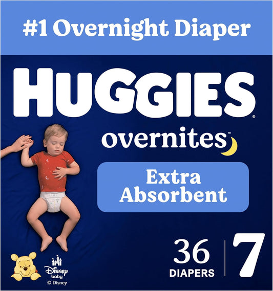 Huggies Overnites Nappies, Size 7 (41+ lbs), 36 Count