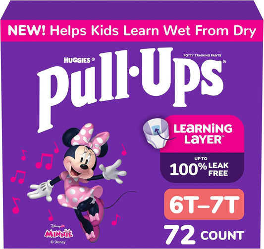 Pull-Ups Girls' Potty Training Pants, 6T-7T (55-75 lb), 72 Count