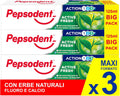 Pepsodent Active Fresh Toothpaste with Natural Herbs & Green Tea, 125 ml (4.2 fl oz), Pack of 3
