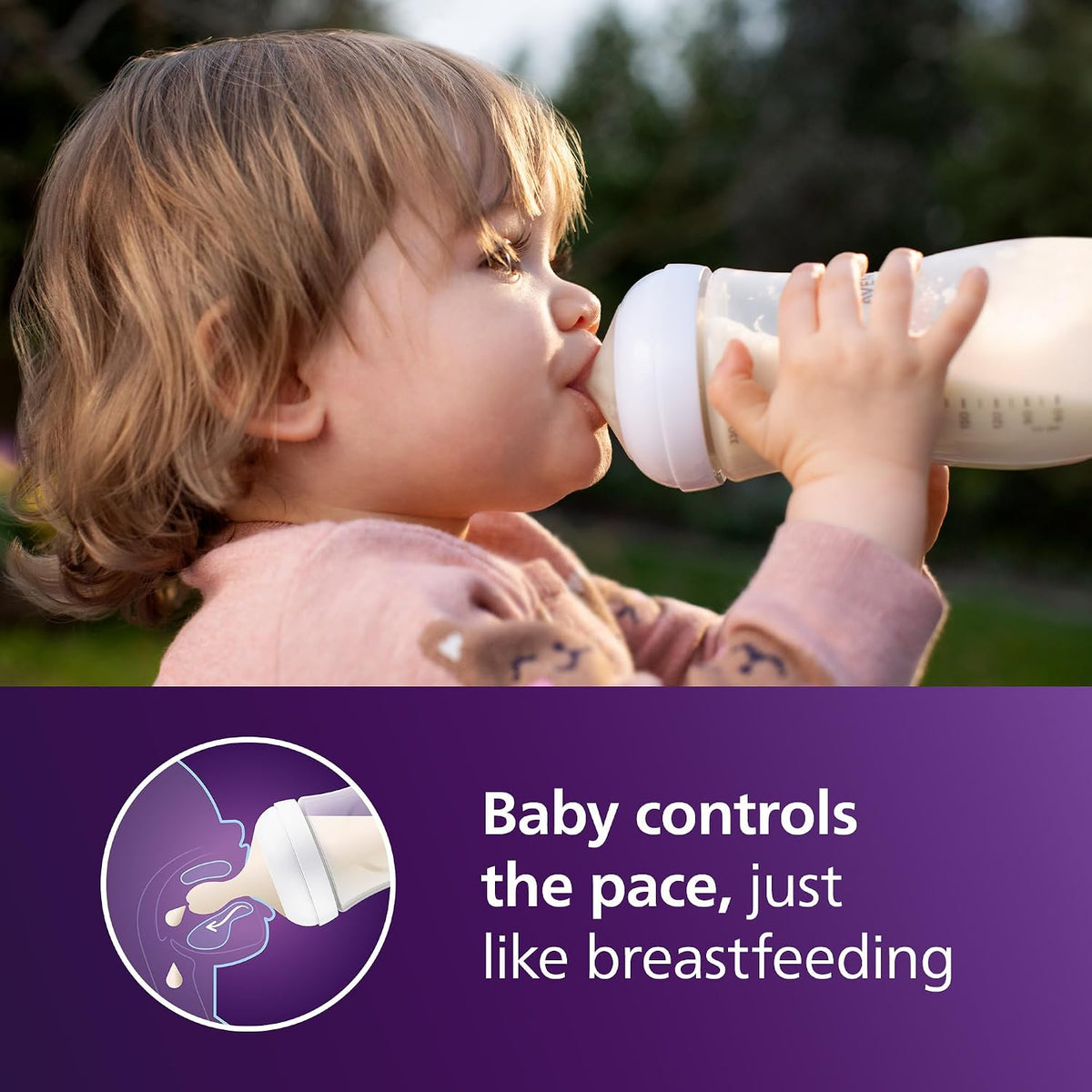 Philips Avent Natural Baby Bottles, Fast Flow, 11 oz (330 ml), Pack of 4 — alternate product view