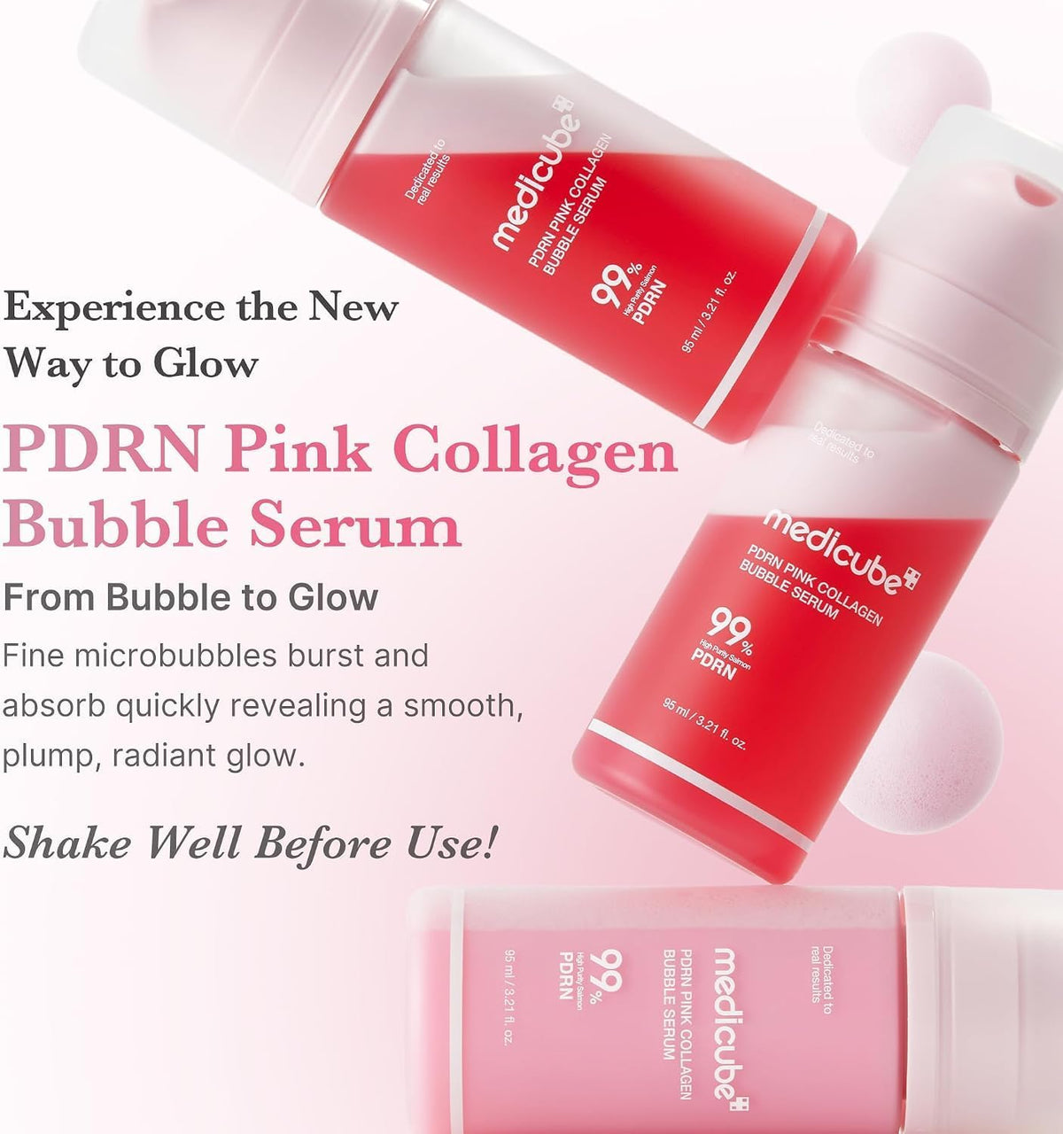 Medicube PDRN Pink Collagen Bubble Serum, 95 ml - view 2