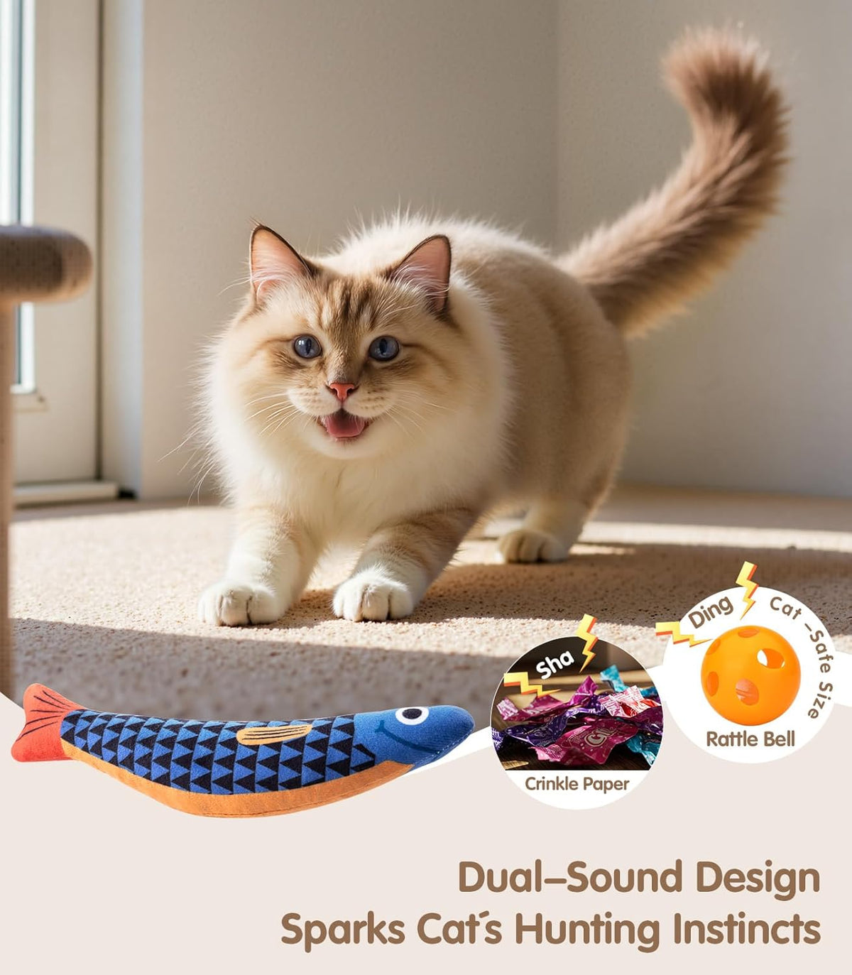 PetBusy Catnip and Silvervine Fish Kicker Cat Toy - view 4