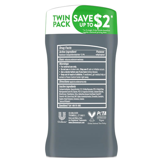 Dove Men+Care Extra Fresh Antiperspirant Deodorant Stick, Twin Pack, 2.7 oz - view 2