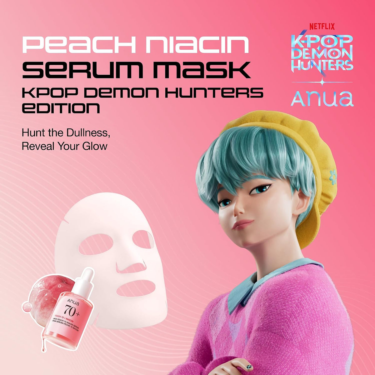 Anua Peach 70 Niacin Serum Face Mask, 10 Sheets - view 2