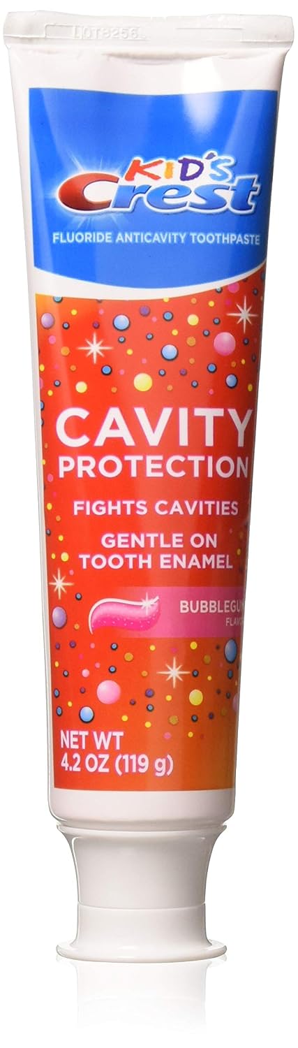 Crest Kid's Cavity Protection Gel Toothpaste Bubblegum 4.2 oz, Pack of 3