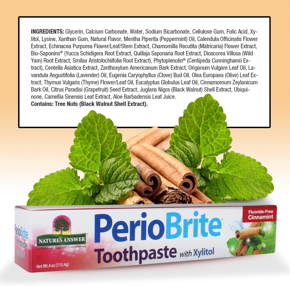 Nature's Answer PerioBrite Toothpaste Cinnamon 4 oz, Pack of 2 - view 3