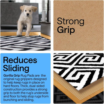 Gorilla Grip Non-Slip Rug Gripper Pad for Hard Floors, Cream, 2 x 3 ft - view 3