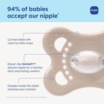 MAM Original Dummies 0-6 Months, Glow in the Dark, 4 Pack - view 3