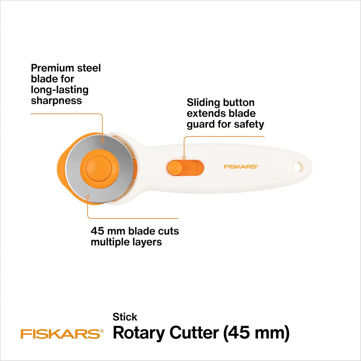 Fiskars 45mm Stick Rotary Cutter for Fabric and Crafts - view 3