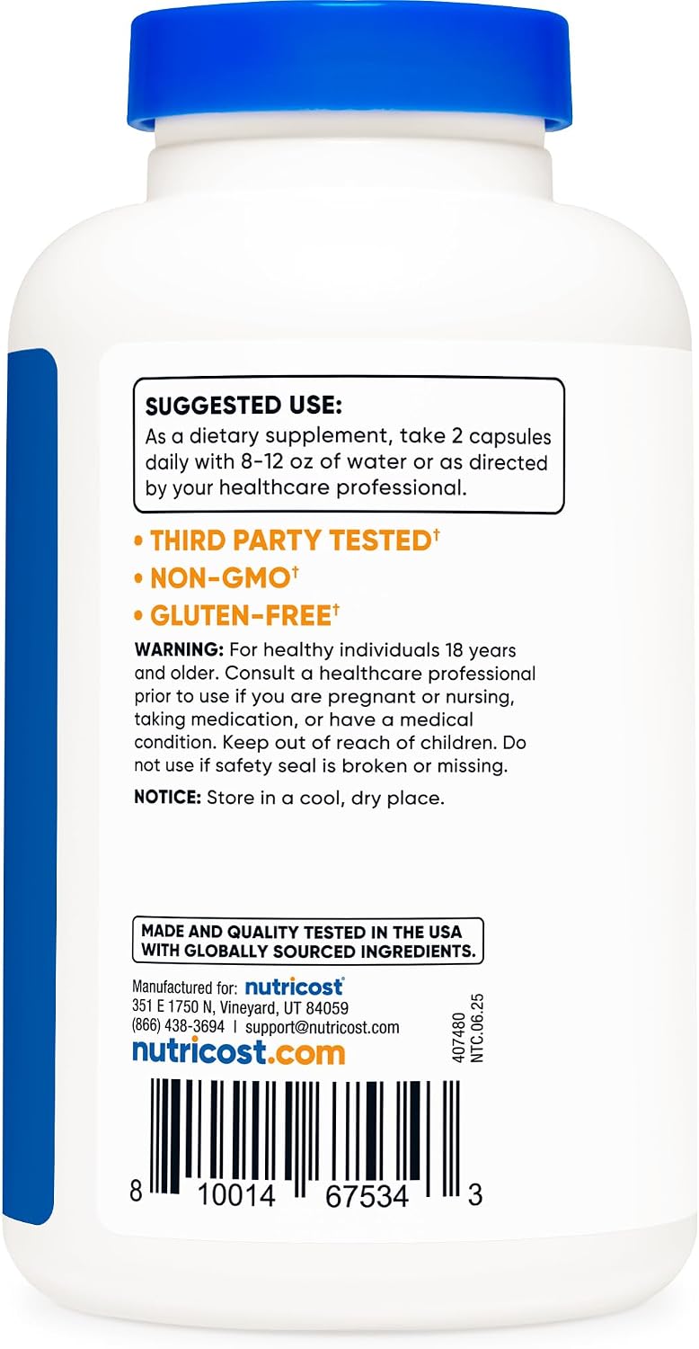 Nutricost Alpha Lipoic Acid 600 mg 240 Capsules - view 4