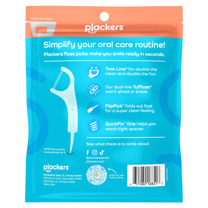 Plackers Twin-Line Floss Picks, Whitening Mint, 150 Count, Pack of 4 - view 5