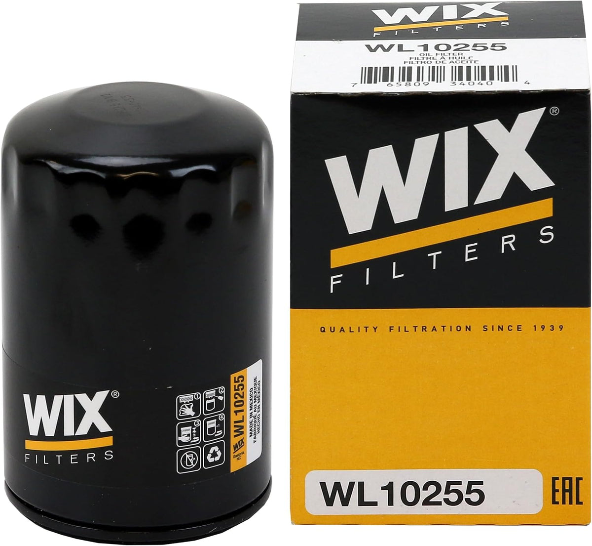 WIX WL10255 Oil Filter for Synthetic and High Mileage Oil — product view