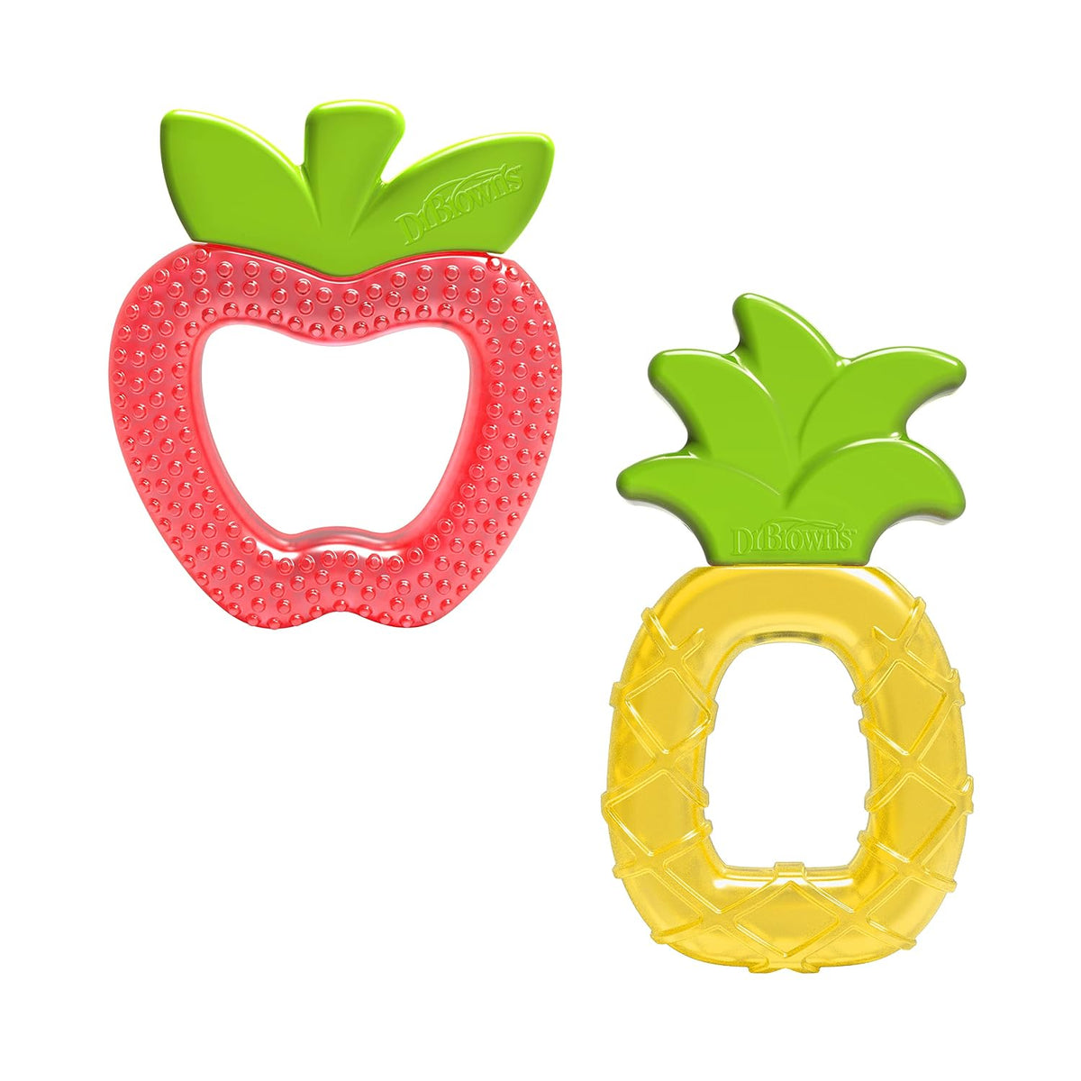 Dr. Brown's AquaCool Water-Filled Teethers, Apple and Pineapple, 3m+, Pack of 2 — product view