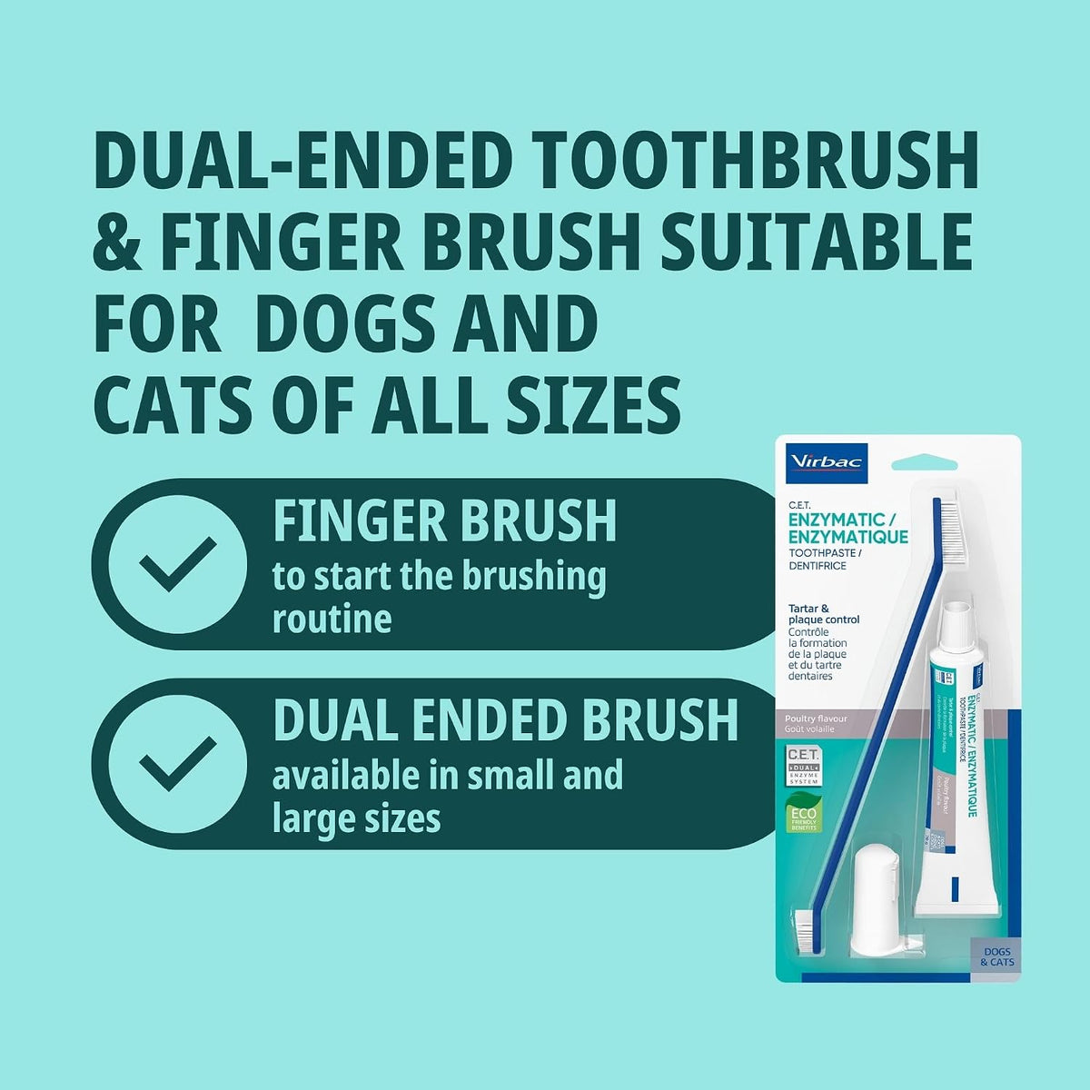 Virbac C.E.T. Oral Hygiene Kit for Dogs and Cats, Poultry Flavour - view 6
