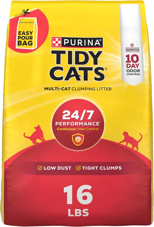 Purina Tidy Cats 24/7 Performance Clumping Cat Litter, Clean Linen, 16 lb