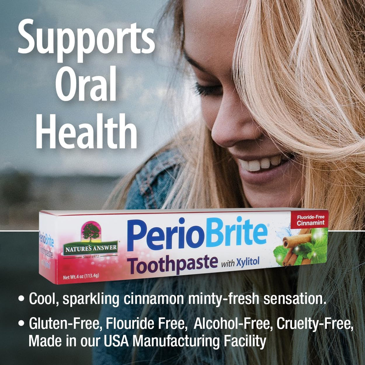 Nature's Answer PerioBrite Toothpaste Cinnamon 4 oz, Pack of 2 - view 4