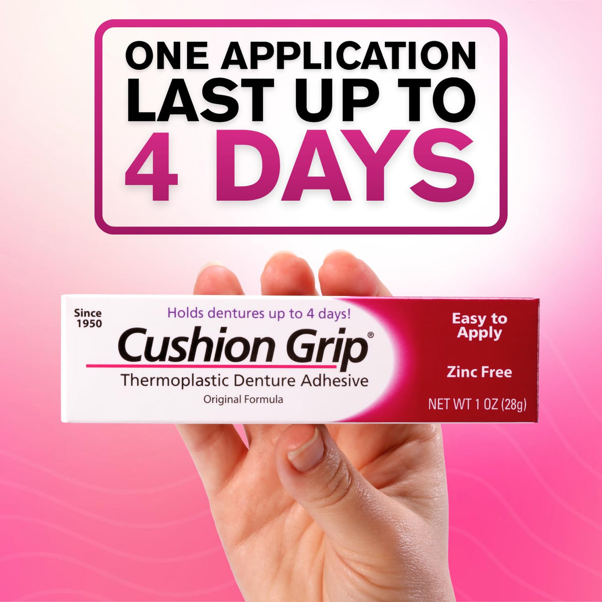 Cushion Grip Thermoplastic Denture Adhesive, 0.35 oz Travel Size - view 4