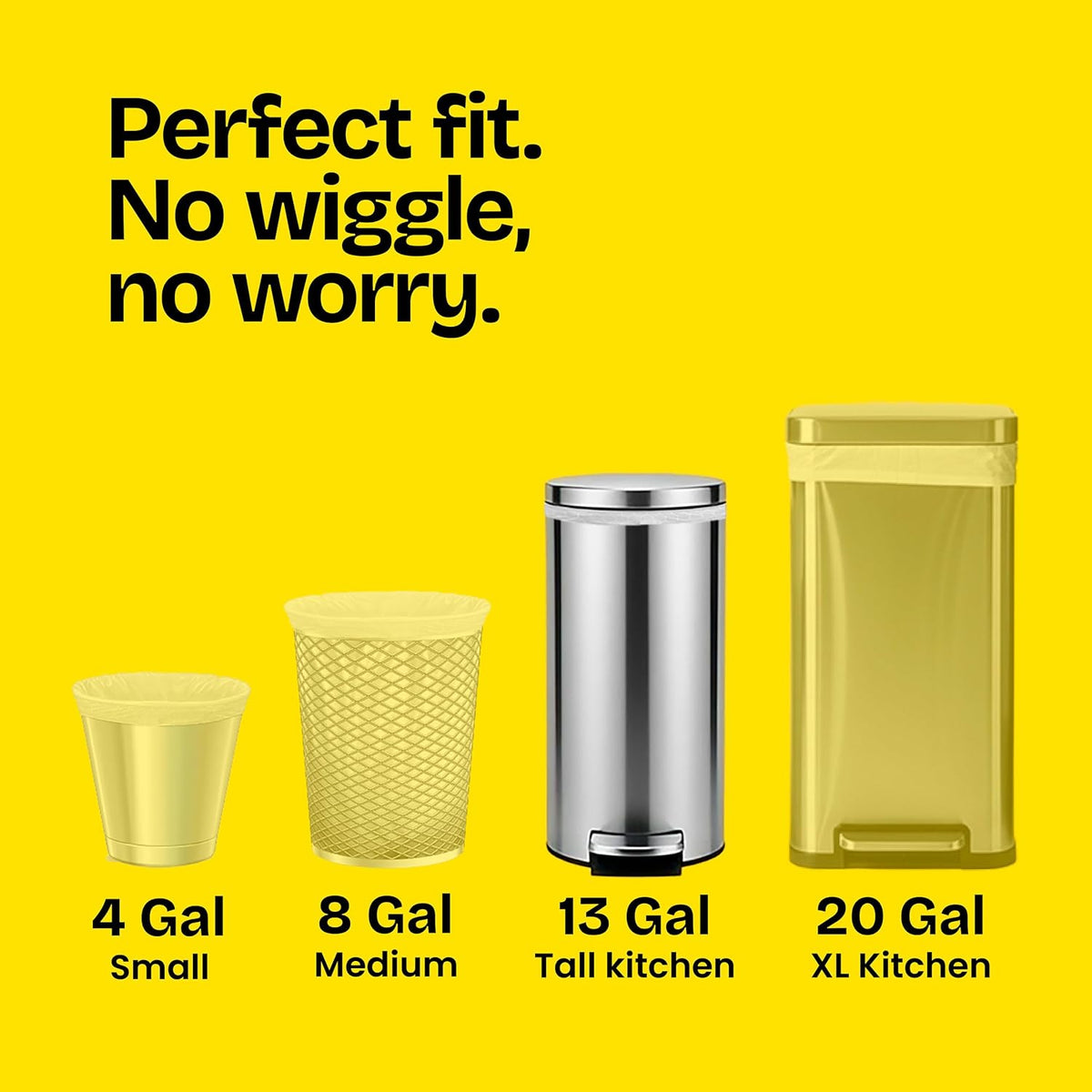 Glad ForceFlex Tall Kitchen Bin Bags, 13 Gallon, Fresh Clean, 140 Count - view 5