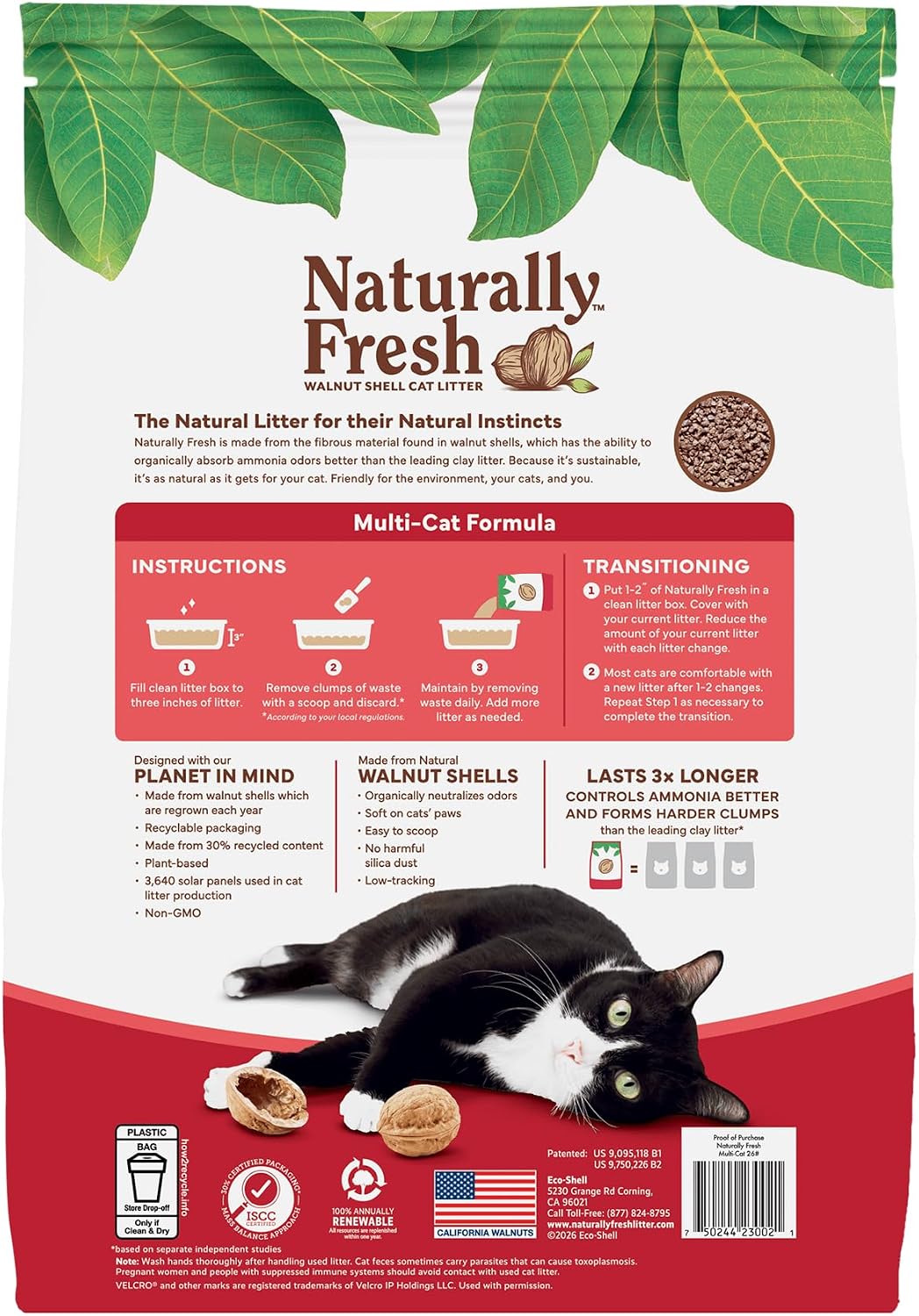 Naturally Fresh Multi-Cat Clumping Walnut Shell Cat Litter, 30 lb - view 6